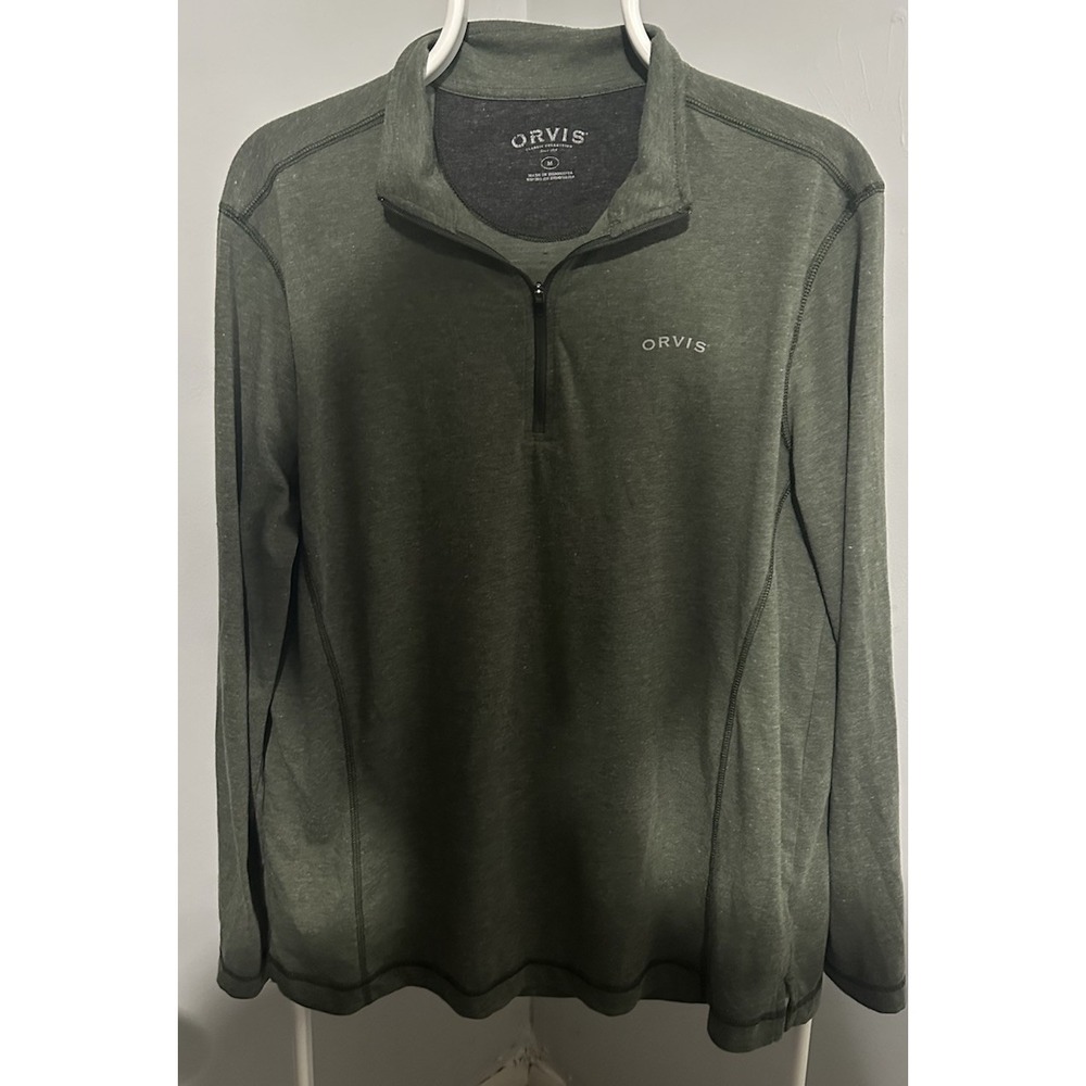 Orvis 1/4 Zip Soft Long Sleeve Shirt Size Medium